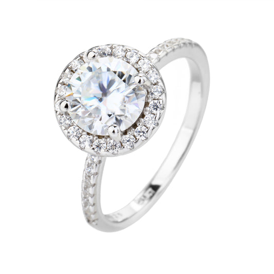 טבעת מוסונייט סוליטר 0.5 קראט